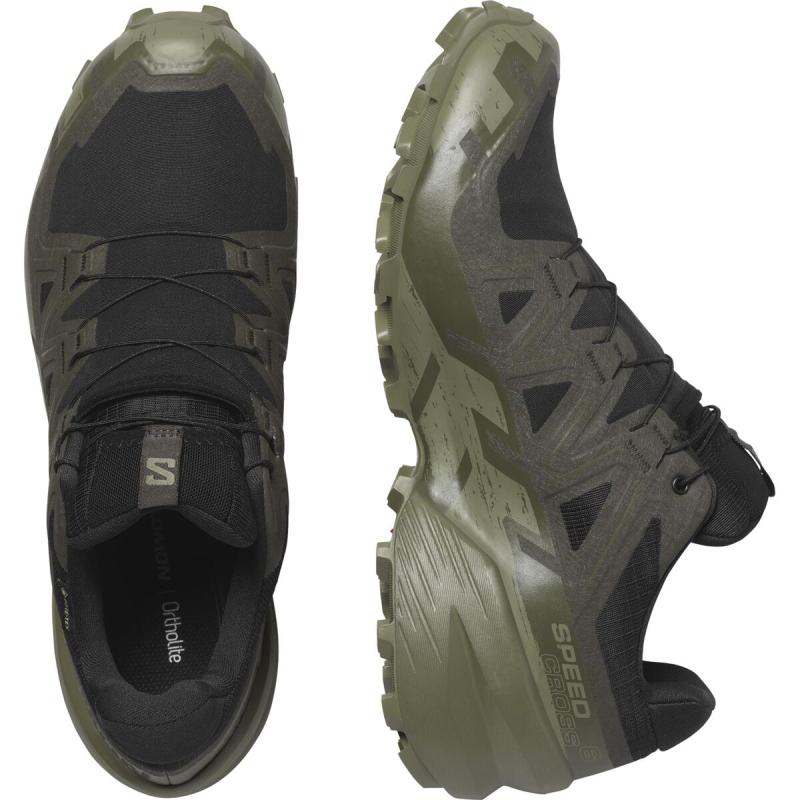 Pánska trailová obuv Salomon SPEEDCROSS 6 GTX Black/Peat/Dlicgr 5