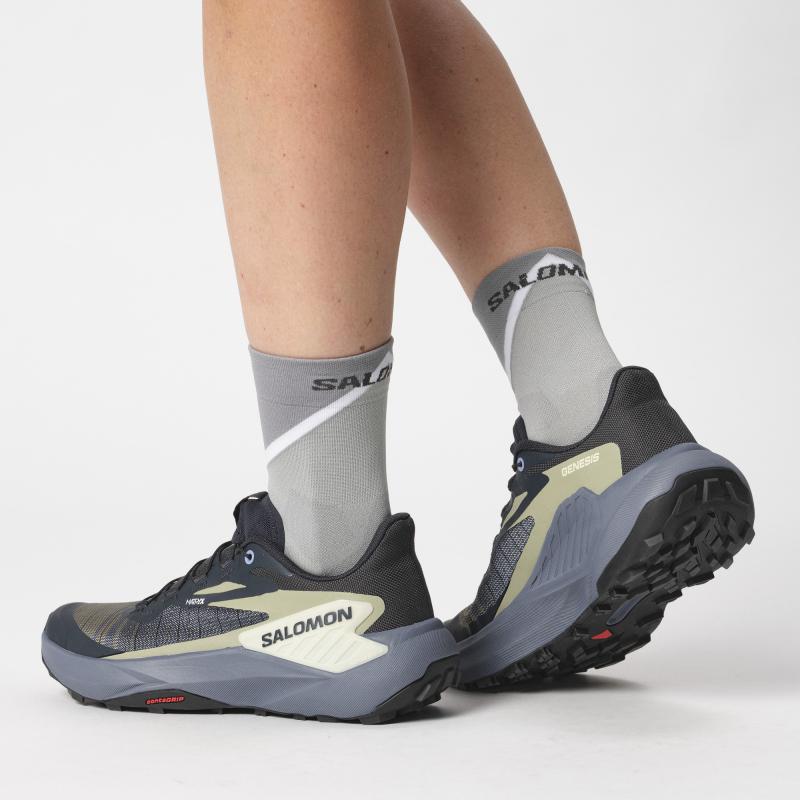 Dámska bežecká obuv Salomon GENESIS W Carbon / Grisaille / Aloe Wash 2