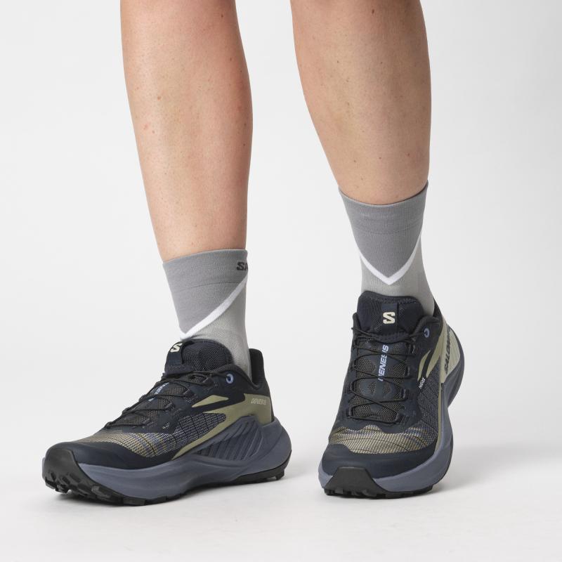 Dámska bežecká obuv Salomon GENESIS W Carbon / Grisaille / Aloe Wash 1