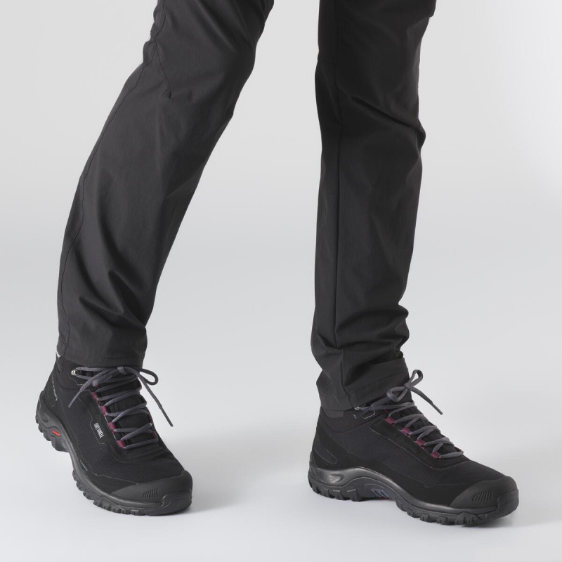 Dámska zimná obuv Salomon SHELTER CS WP W Black / Ebony / Wine Tasting 8