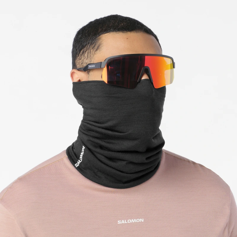 Nákrčník Salomon MERINO NECK GAITER U DEEP BLACK 1