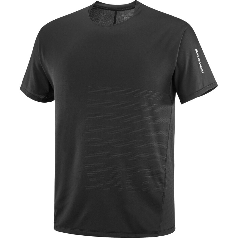 Bežecké tričko Salomon SENSE AERO SS TEE GFX M DEEP BLAC