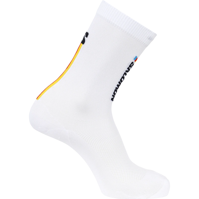 Ponožky Salomon PULSE Ponožky Salomon PULSE Race Flag Crew White