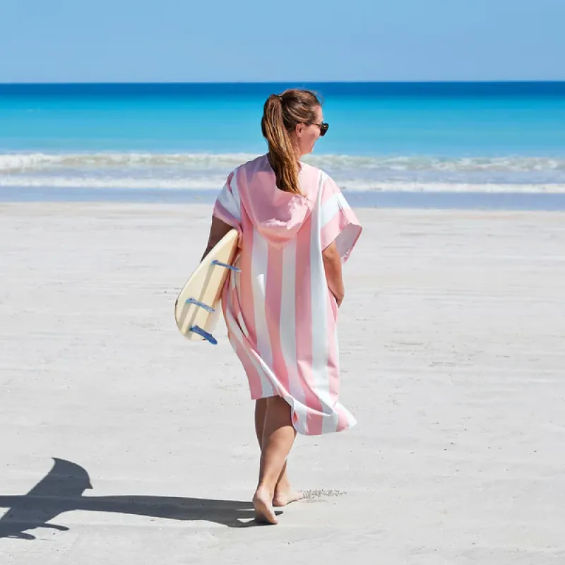 Dospelácke pončo Dock and Bay Quickdry Hooded Poncho - malibu pink