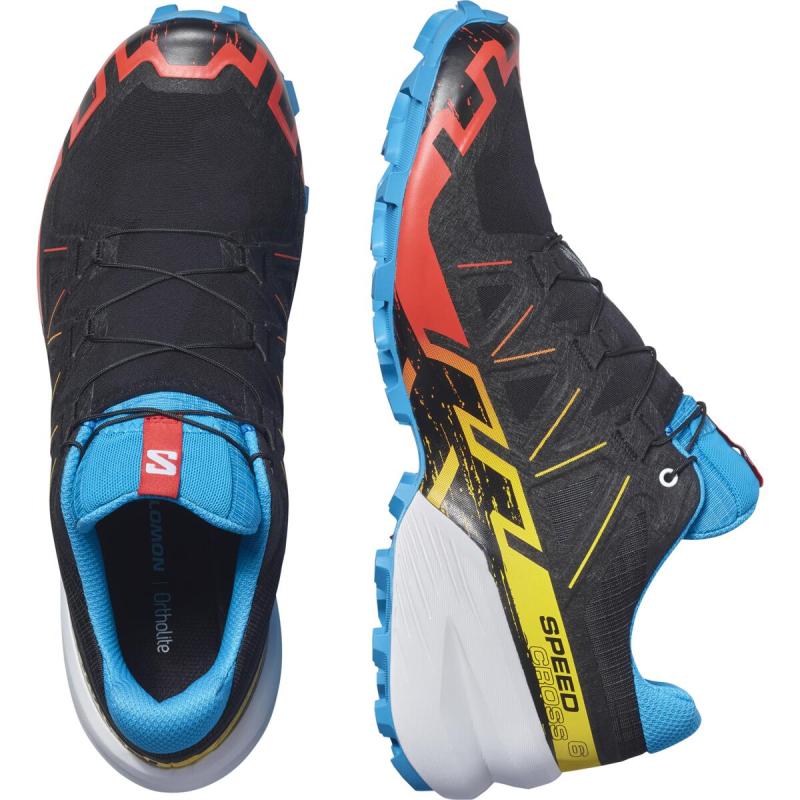 Pánska trailová obuv Salomon SPEEDCROSS 6 Black/White/Transc