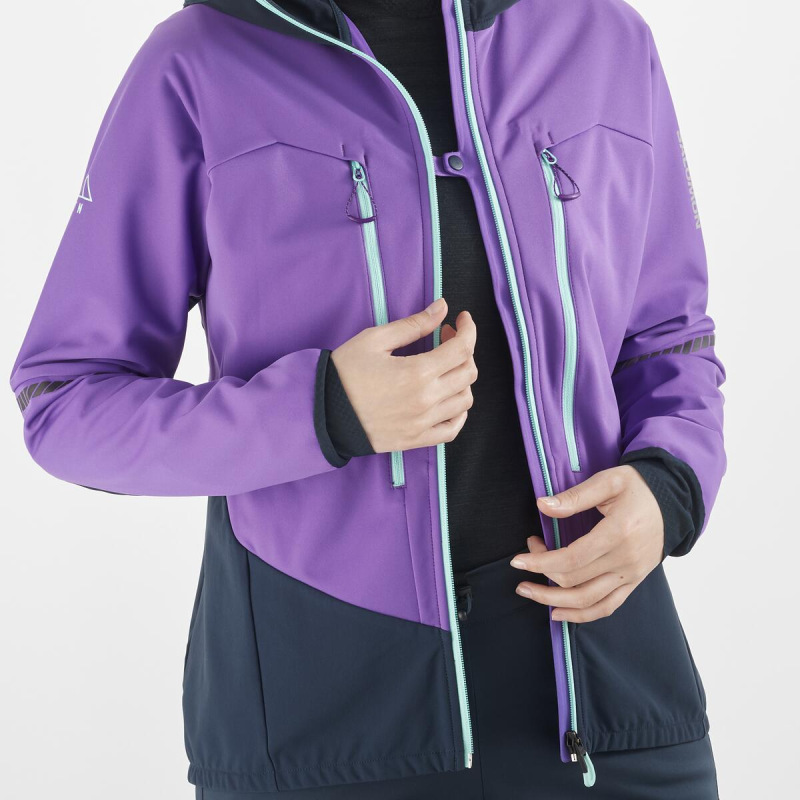 Dámska bunda Salomon MTN SOFT SHELL JACKET W Royal Purple/CAR 6