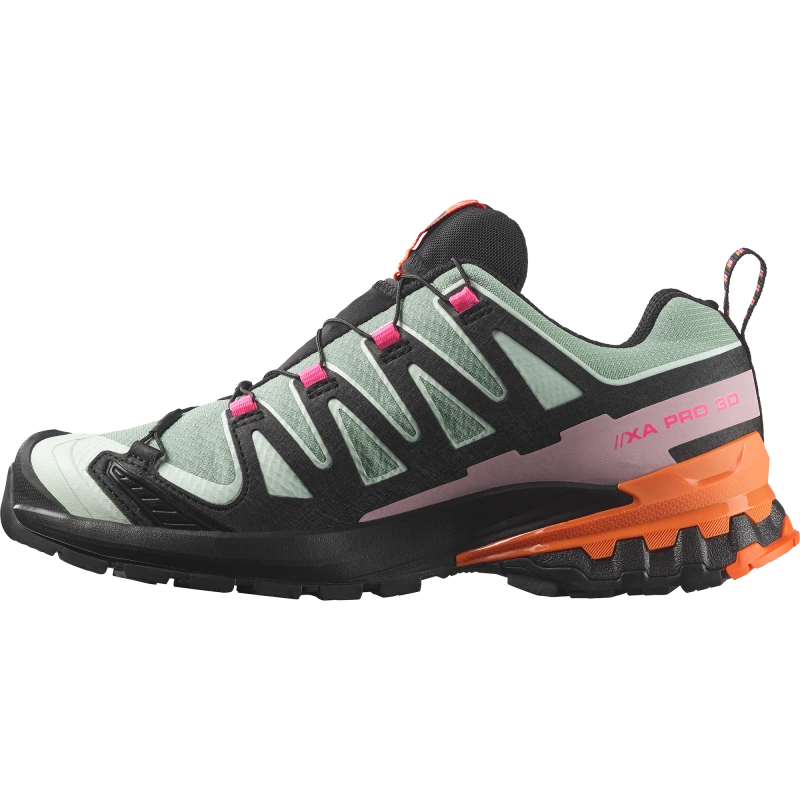 Dámska trailová obuv Salomon XA PRO 3D V9 STORM GTX W Black / Green Milieu 4