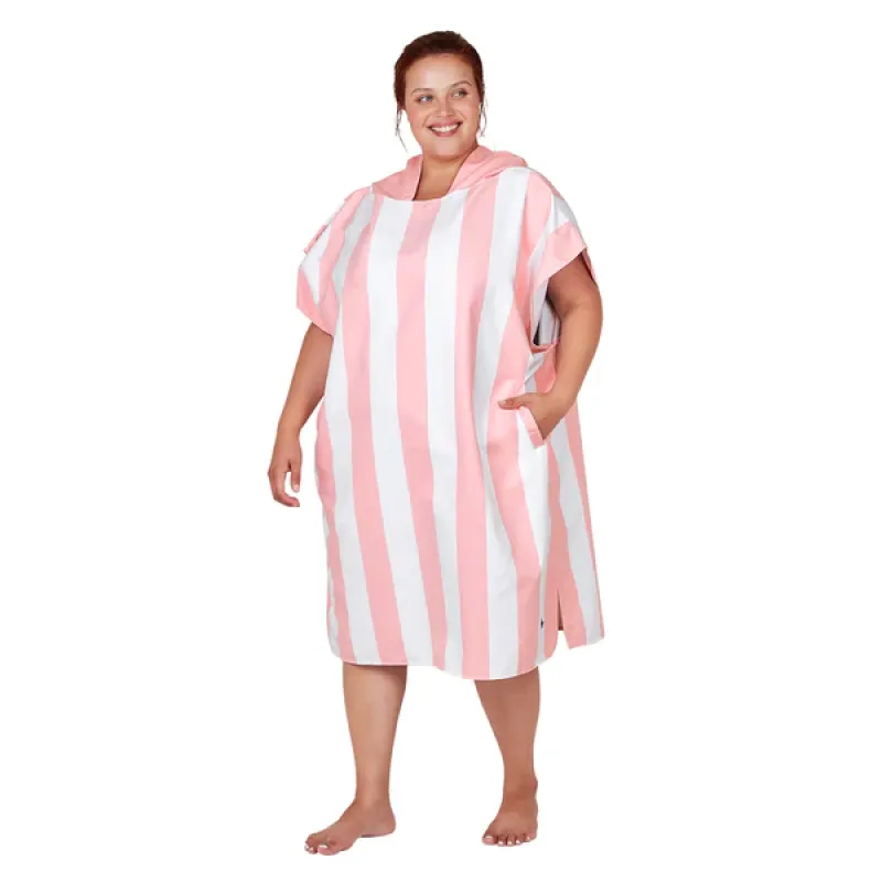 Dospelácke pončo Dock and Bay Quickdry Hooded Poncho - malibu pink