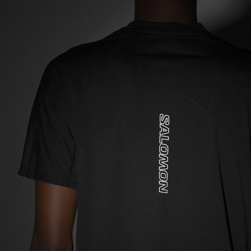 Bežecké tričko Salomon SENSE AERO SS TEE GFX M DEEP BLAC 1