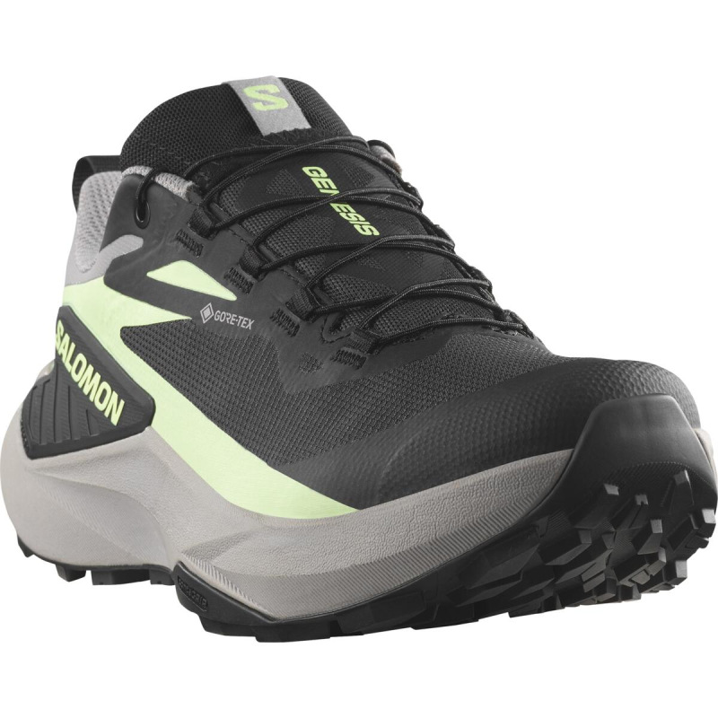 Nepremokavá dámska bežecká obuv SalomonGENESIS GTX W Black/Gull/Pating 1