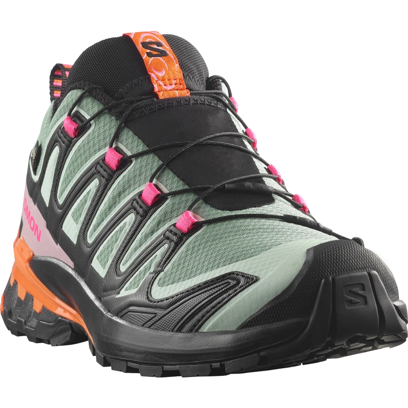 Dámska trailová obuv Salomon XA PRO 3D V9 STORM GTX W Black / Green Milieu 1