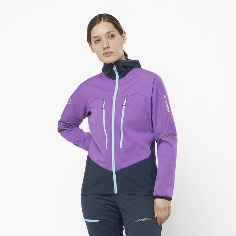 Dámska bunda Salomon MTN SOFT SHELL JACKET W Royal Purple/CAR 1