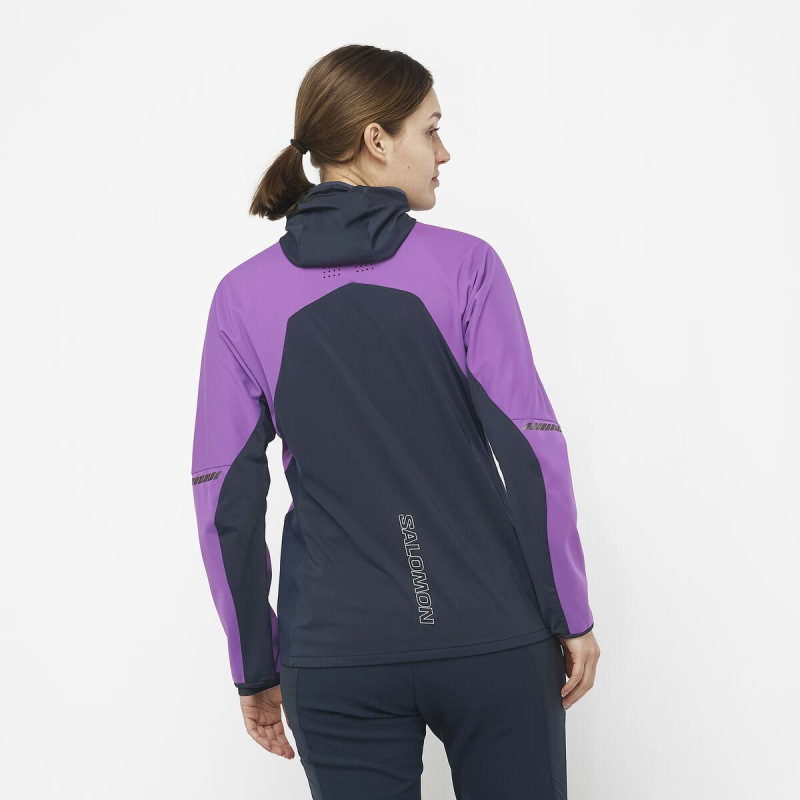 Dámska bunda Salomon MTN SOFT SHELL JACKET W Royal Purple/CAR 3