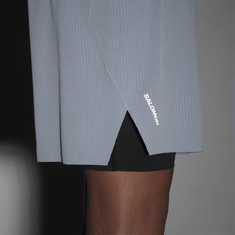 Bežecké nohavice Salomon SENSE AERO 2IN1 TRAIL 5M DEEP BLACK 5