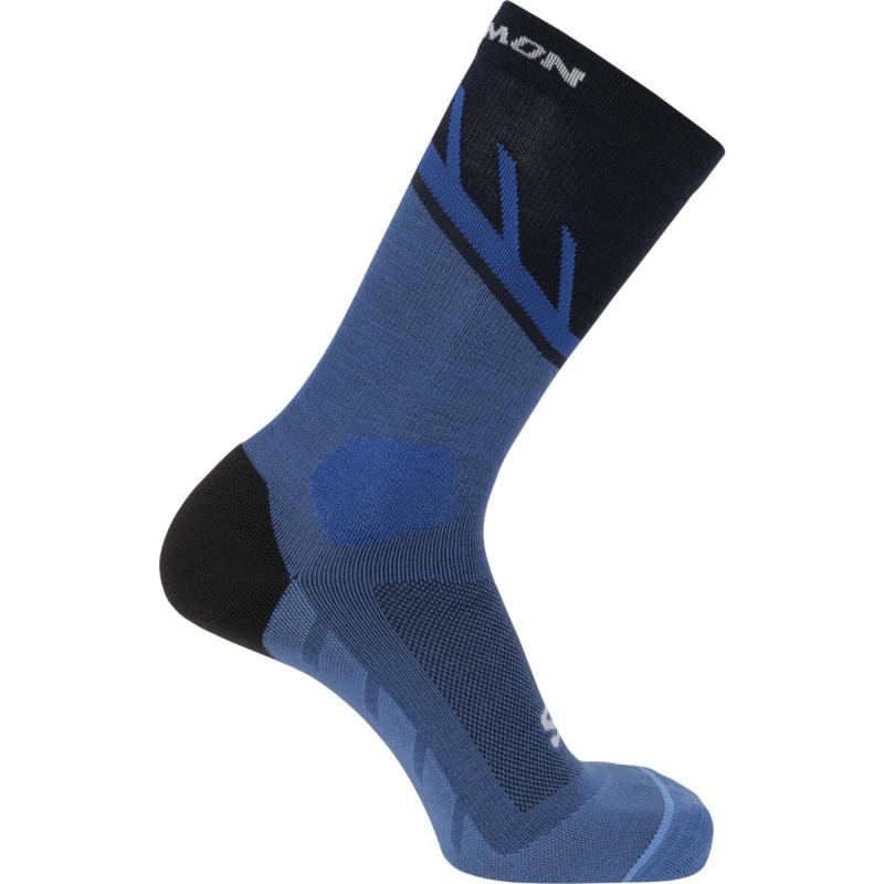 Bežecké ponožky Salomon SPEEDCROSS CREW FRENCH BLUE/CARB