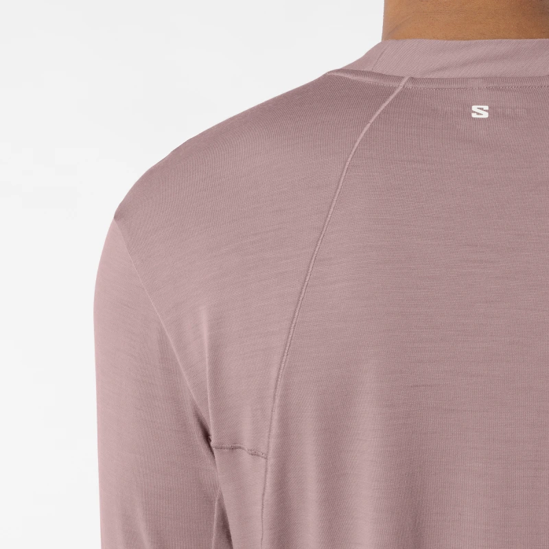 Pánske tričko Salomon SENSE MERINO LS TEE ANTLER 5