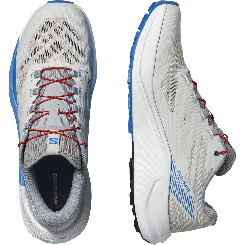 Pánska trailová bežecká obuv Salomon obuv PULSAR Lunar Rock/White/French Blue 5