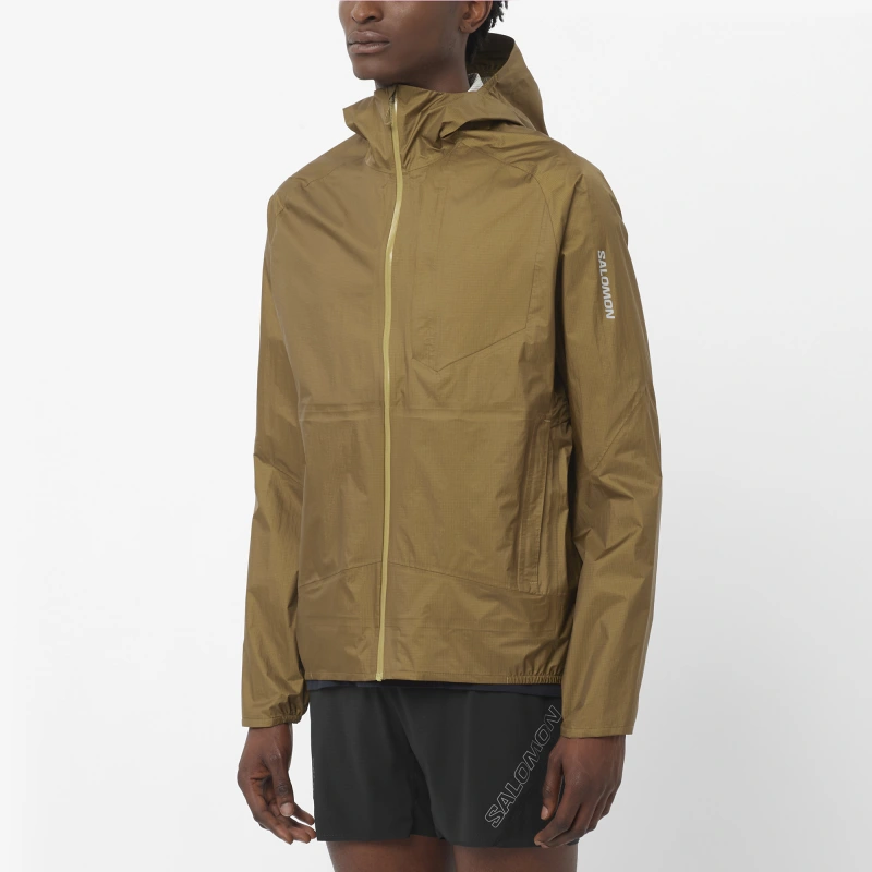 Bežecká bunda Salomon BONATTI WP JACKET M BRILLIANT OLIVE 1