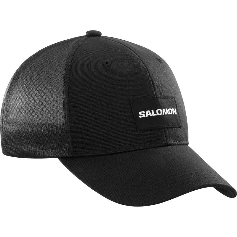 Letná šiltovka salomon TRUCKER CURVED CAP DEEP BLACK/DEE