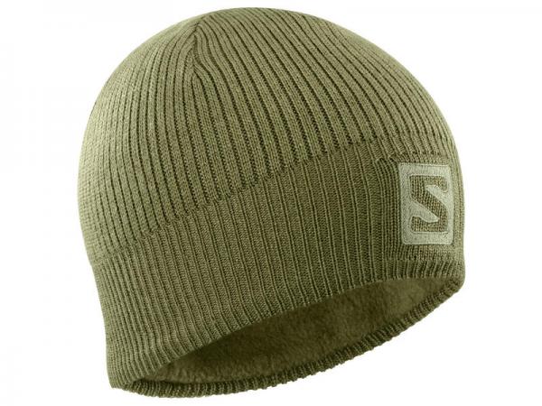 Čiapka Salomon LOGO BEANIE Martini Olive / Olive Night