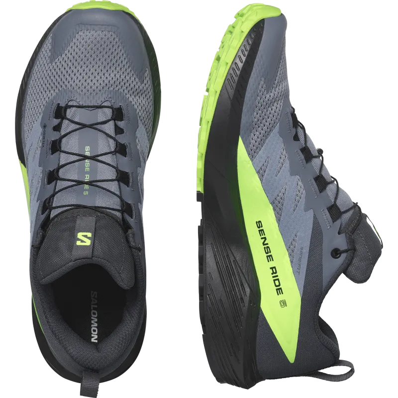 Pánska bežecká obuv Salomon SENSE RIDE 5 GTX Flint/Black/Grgeck