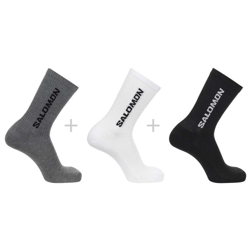 Ponožky EVERYDAY CREW 3-PACK Black/white/f