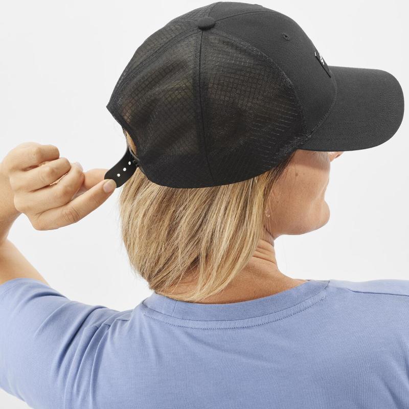 Letná šiltovka salomon TRUCKER CURVED CAP DEEP BLACK/DEE