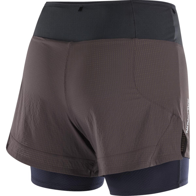 Dámske bežecké trenky Salomon SENSE AERO 2IN1 SHORT W Coffee Bean 1