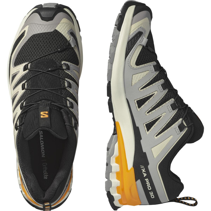 Pánska trailová obuv Salomon XA PRO 3D V9 Black/Gull/Turmeric 5