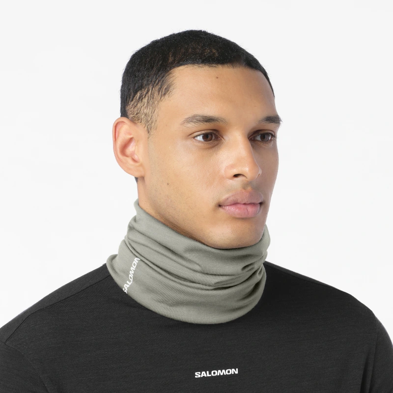 Nákrčník Salomon MERINO NECK GAITER U Castor Gray 1