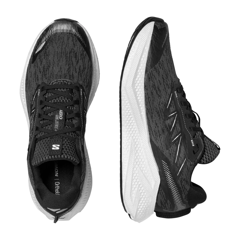 Pánska cestná bežecká obuv Salomon AERO GLIDE 4 Black/White 1