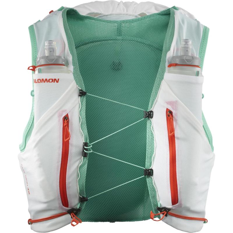 Bežecký batoh Salomon ADV SKIN 12 with flasks White / Electric Green