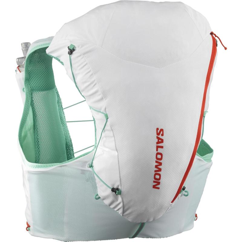 Bežecký batoh Salomon ADV SKIN 12 with flasks White / Electric Green