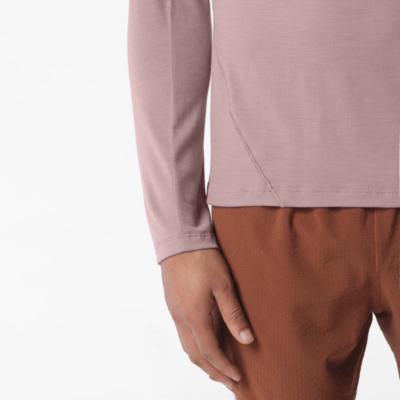 Pánske tričko Salomon SENSE MERINO LS TEE ANTLER 4