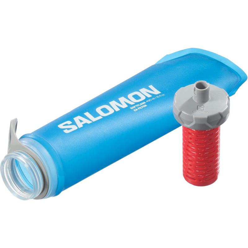 Fľaška Salomon SOFTFLASK XA FILTER 490ml Clear Blue