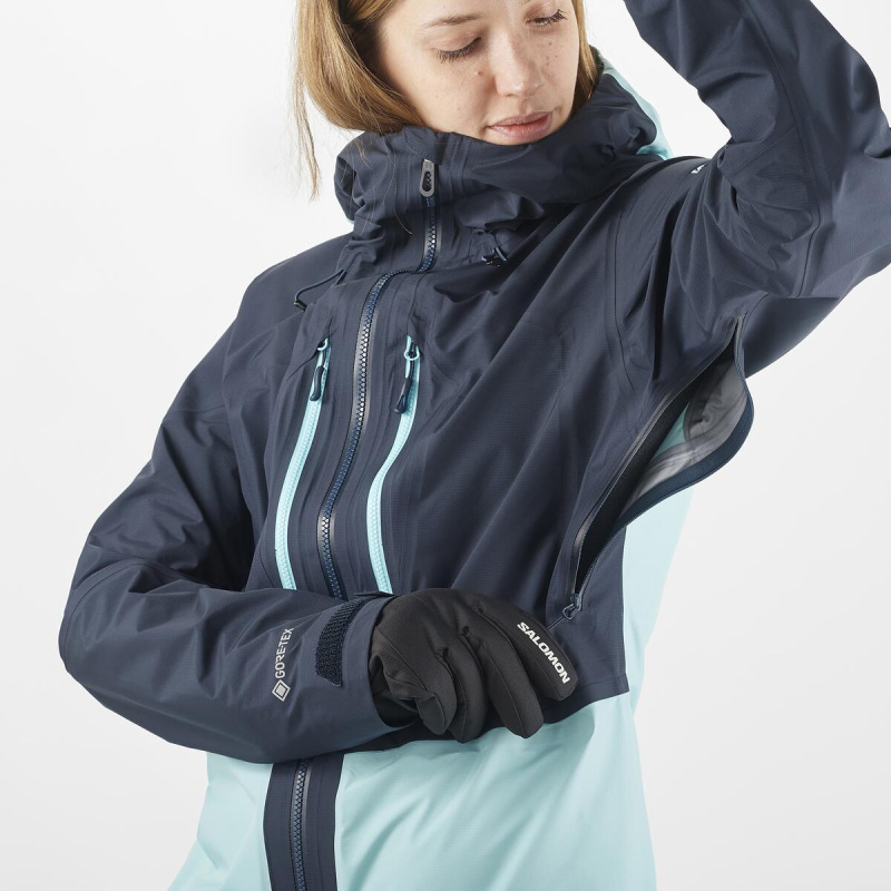 Dámska bunda Salomon MTN GORE-TEX 3L JACKET W CARBON/Limpet S 5