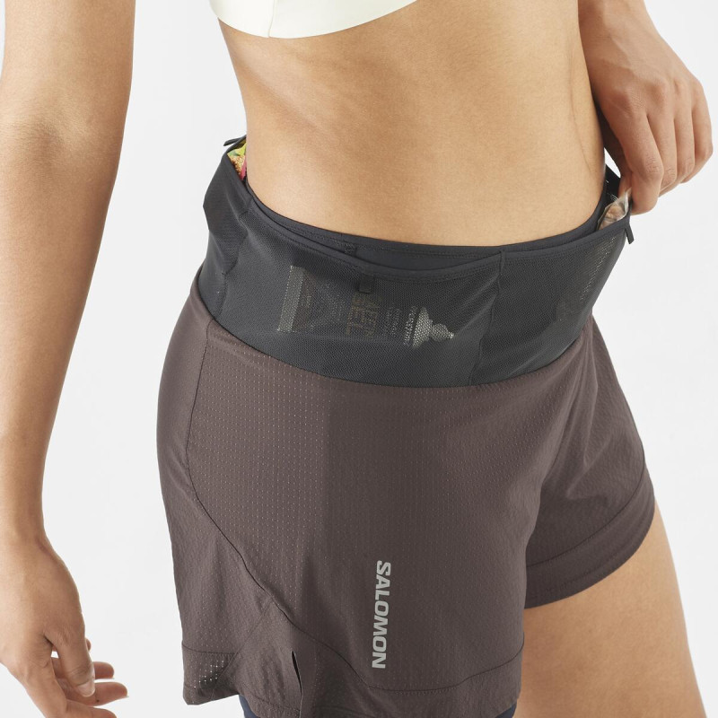 Dámske bežecké trenky Salomon SENSE AERO 2IN1 SHORT W Coffee Bean 2