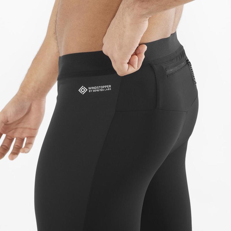 Pánske bežecké nohavice GORE-TEX® SSHELL TIGHTS M DEEP