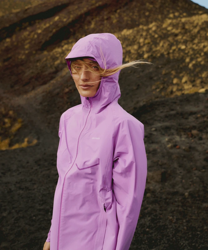 Bežecká bunda Salomon BONATTI WATERPROOF JKT W Iris Orchid 9
