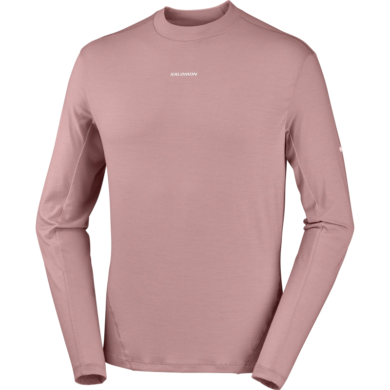 Pánske tričko Salomon SENSE MERINO LS TEE ANTLER