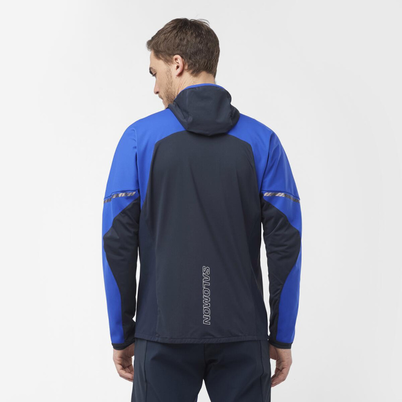 Pánska bunda Salomon MTN SOFTSHELL JACKET M Surf The Web/CARB 3