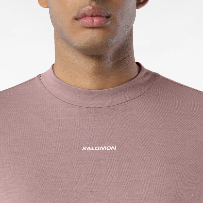 Pánske tričko Salomon SENSE MERINO LS TEE ANTLER 3