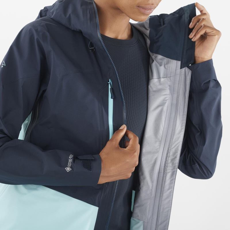 Dámska bunda Salomon MTN GORE-TEX 3L JACKET W CARBON/Limpet S 9