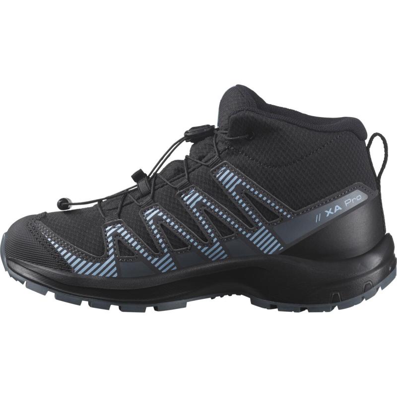 Detská nepremokavá obuv Salomon XA PRO V8 MID CSWP J Black/Neptun/A