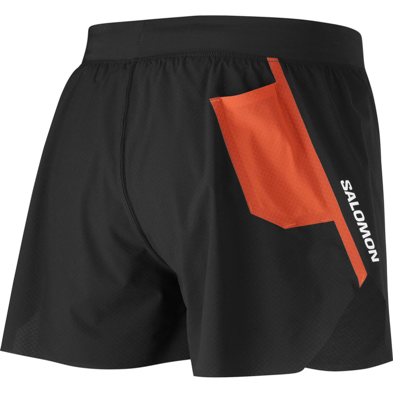 Pánske bežecké trenky Salomon S/LAB SPEED SPL SHT 3'' M DEEP BLACK/Fie 1