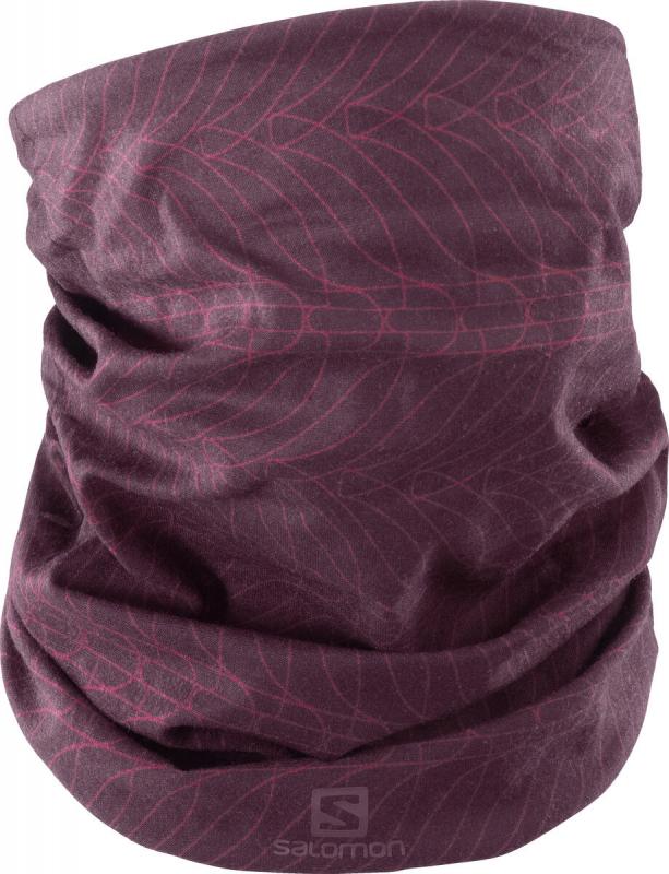 Salomon NECK&HEAD LIGHT GAITER Winetastin / Mauve