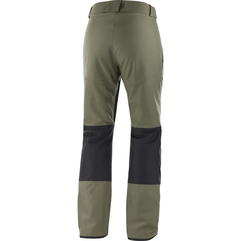 Oteplovačky BASHLEY PUFF PANT W OLIVE NIGHT/DEEP BLA 1