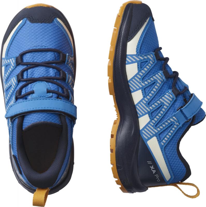 Detská nepremokavá obuv XA PRO V8 CSWP K Palace Blue / Navy Blazer / Butterscotch