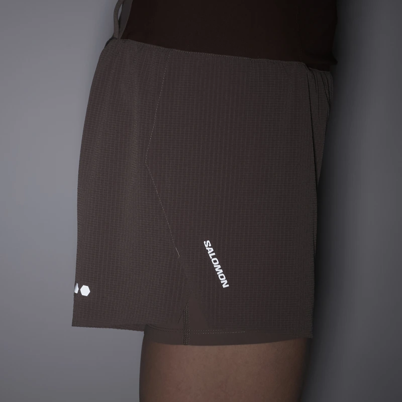 Dámske bežecké nohavice Salomon SENSE AERO 2IN1 TRAIL 5W IRON 5