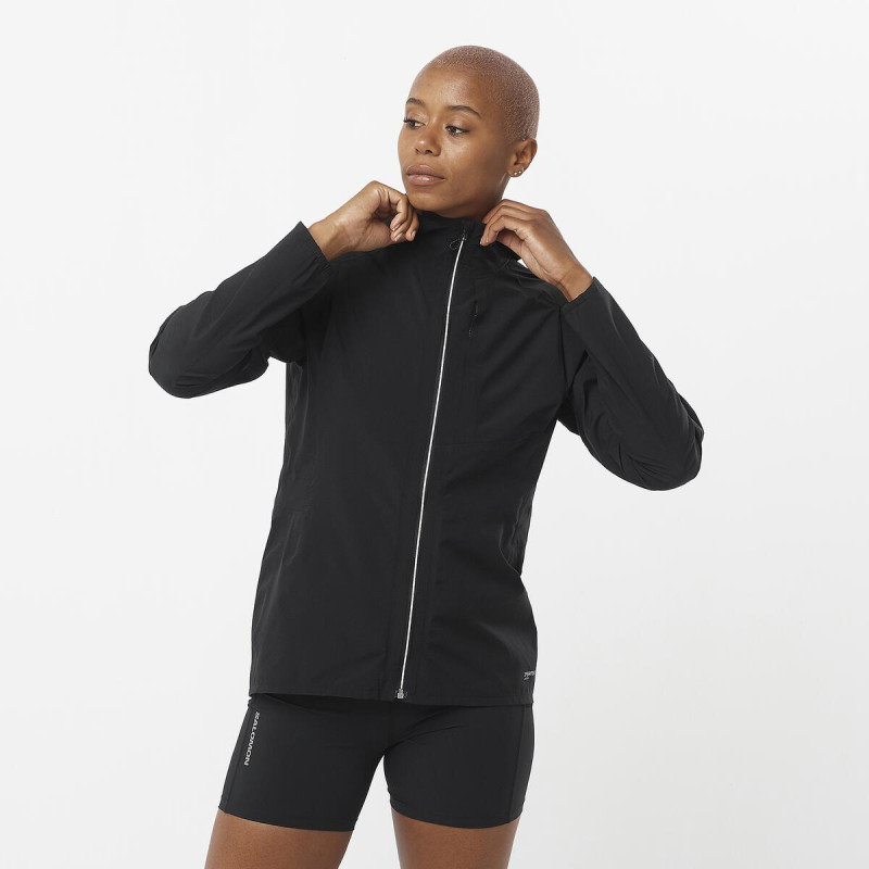 Dámska bežecká bunda Salomon BONATTI TRAIL JKT W DEEP BLACK 1